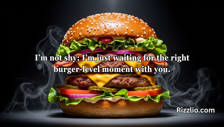 Sizzling Burger Pick-Up Lines