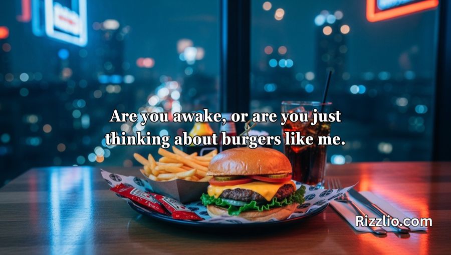 Sizzling Burger Pick-Up Lines